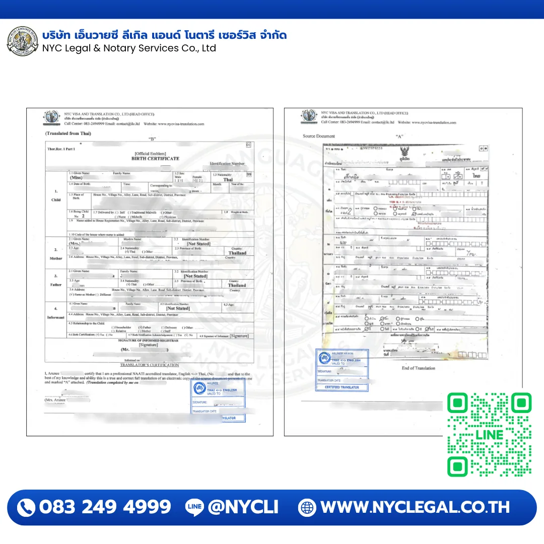 Birth Certificate (Translated) — NAATI Certified Translation